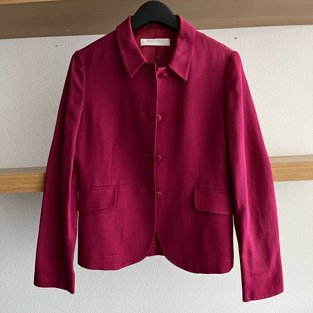 Miu Miu Dark Pink Blazer Jacket (duplicate listing)